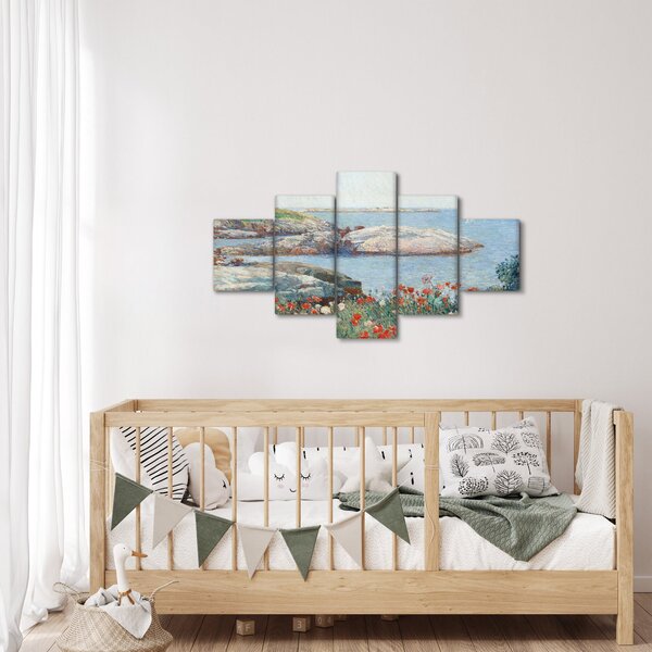 Obraz - Childe Hassam, Poppies, Isles of Shoals, reprodukce (125x70 cm)