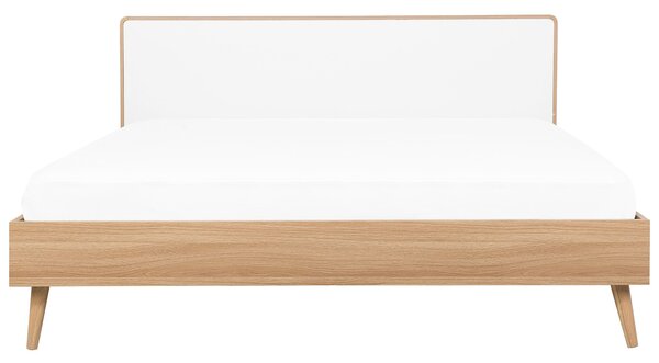 LED postel SERRIS 180 x 200 cm Světle hnědá