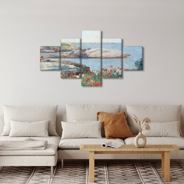 Obraz - Childe Hassam, Poppies, Isles of Shoals, reprodukce (125x70 cm)