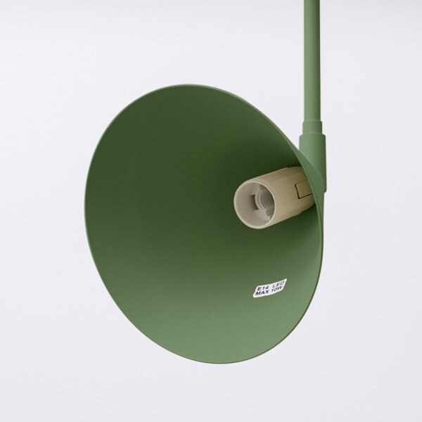 Sollux SL.1700 - Nástěnná lampa NOX 1xE14/10W/230V zelená