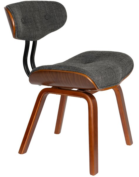 Šedá čalouněná jídelní židle DUTCHBONE BLACKWOOD