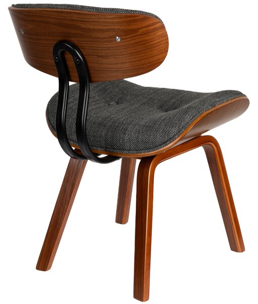 Šedá čalouněná jídelní židle DUTCHBONE BLACKWOOD