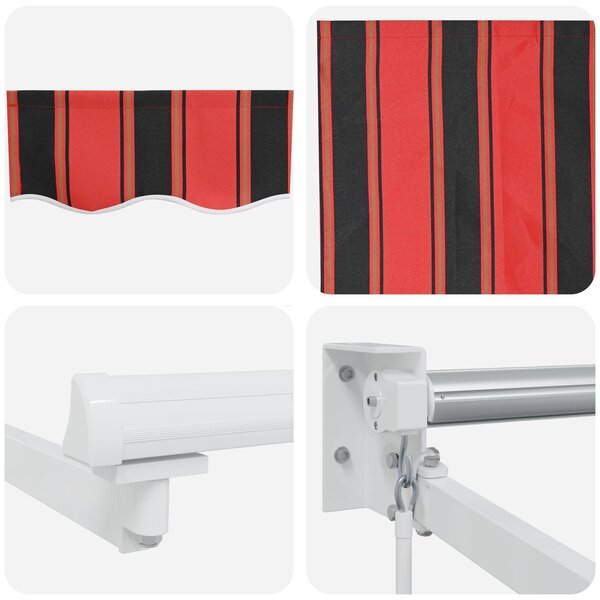 Stahovací markýza Oranžová a hnědá 300 x 250 cm 3329945