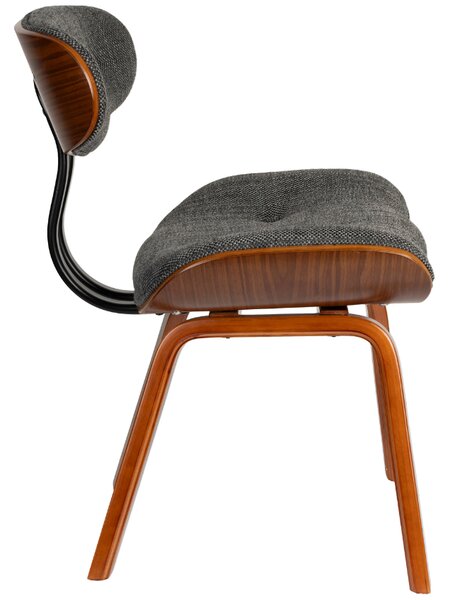 Šedá čalouněná jídelní židle DUTCHBONE BLACKWOOD