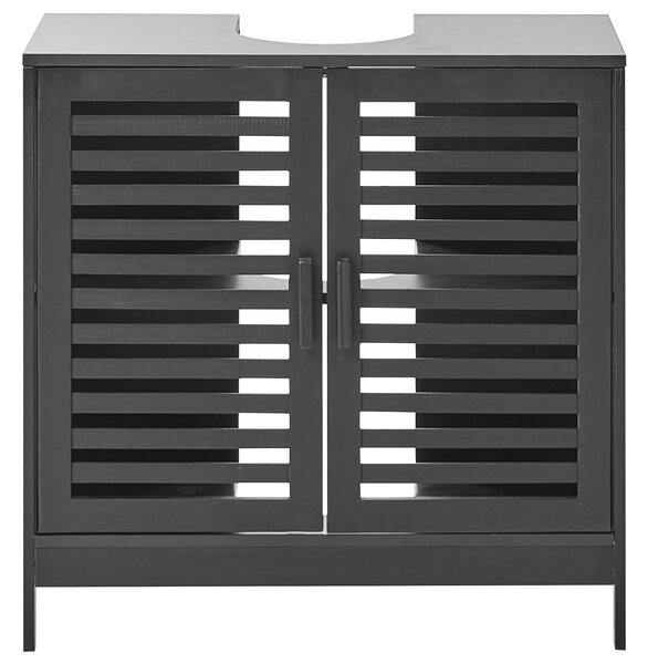 Skříňka pod umyvadlo MISSOULA Bambus 60 cm Černá