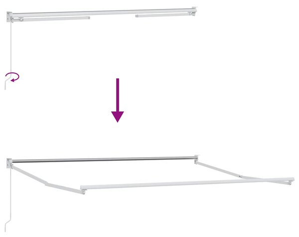 Stahovací markýza Oranžová a hnědá 300 x 250 cm 3329945