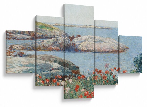 Obraz - Childe Hassam, Poppies, Isles of Shoals, reprodukce (125x70 cm)