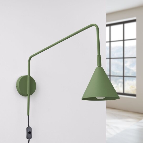 Sollux SL.1700 - Nástěnná lampa NOX 1xE14/10W/230V zelená