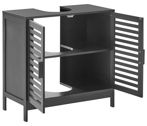 Skříňka pod umyvadlo MISSOULA Bambus 60 cm Černá