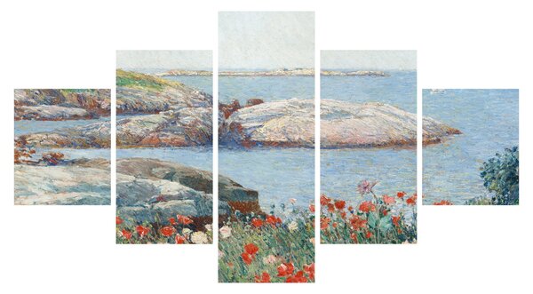 Obraz - Childe Hassam, Poppies, Isles of Shoals, reprodukce (125x70 cm)