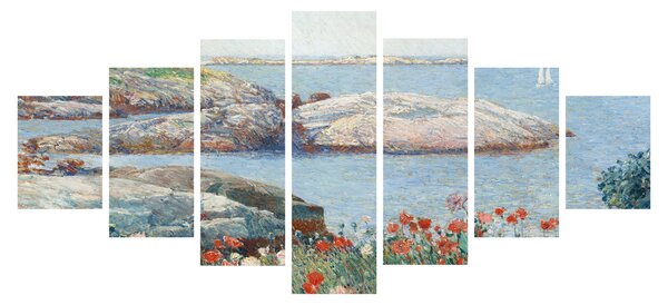 Obraz - Childe Hassam, Poppies, Isles of Shoals, reprodukce (210x100 cm)