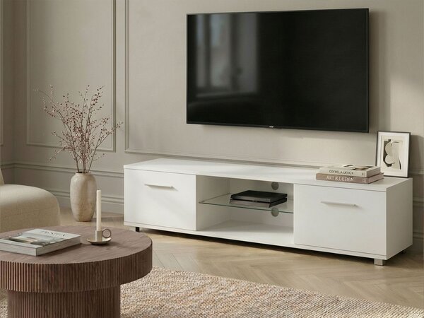 TV stolek s LED BANFF Bílá