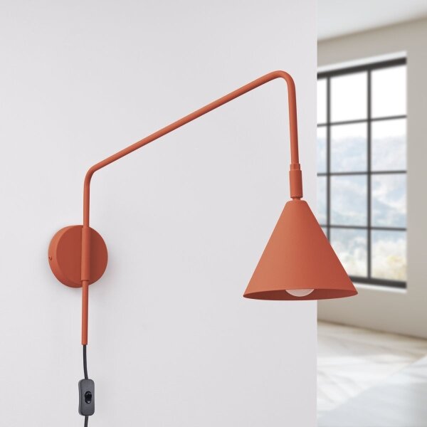 Sollux SL.1701 - Nástěnná lampa NOX 1xE14/10W/230V oranžová