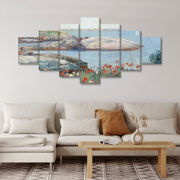 Obraz - Childe Hassam, Poppies, Isles of Shoals, reprodukce (210x100 cm)