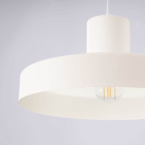 Sollux SL.1704 - Lustr na lanku BILO 1xE27/15W/230V pr. 35 cm krémová
