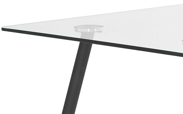 Jídelní stůl MIDLAND Černá 140 cm 80 cm Bezpečnostní sklo