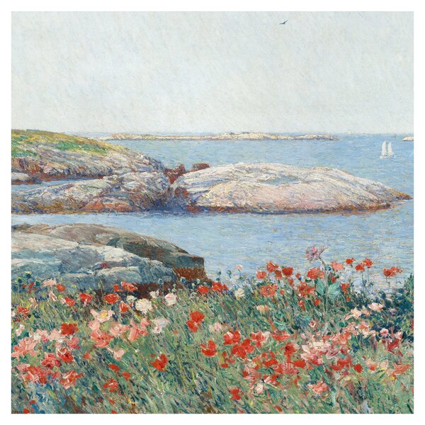Obraz - Childe Hassam, Poppies, Isles of Shoals, reprodukce (30x30 cm)