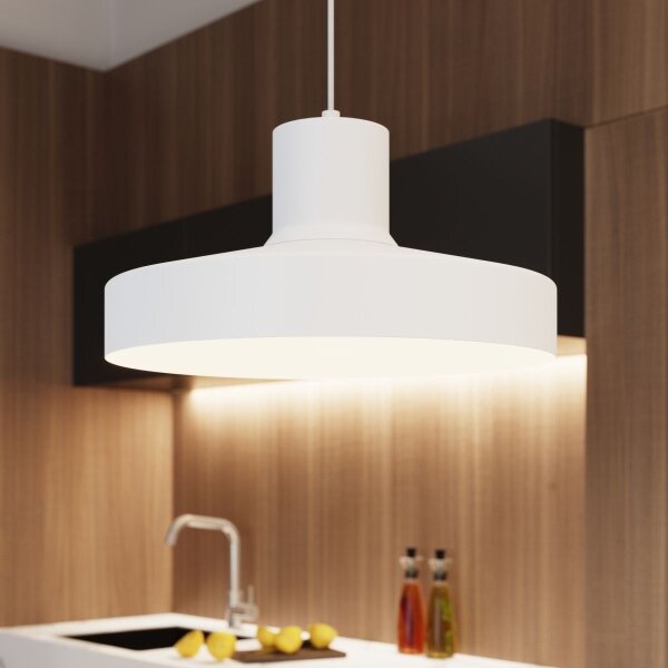 Sollux SL.1702 - Lustr na lanku BILO 1xE27/15W/230V pr. 35 cm bílá