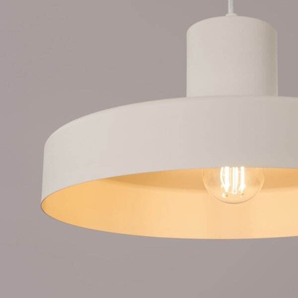 Sollux SL.1704 - Lustr na lanku BILO 1xE27/15W/230V pr. 35 cm krémová