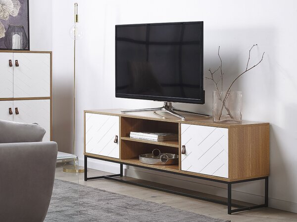 TV stolek NUEVA Světle hnědá/Bílá