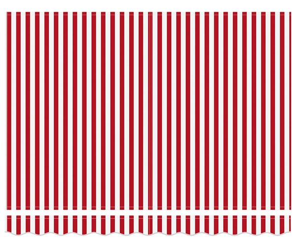 Stahovací markýza Červená a Bílá 300 x 250 cm 3329987