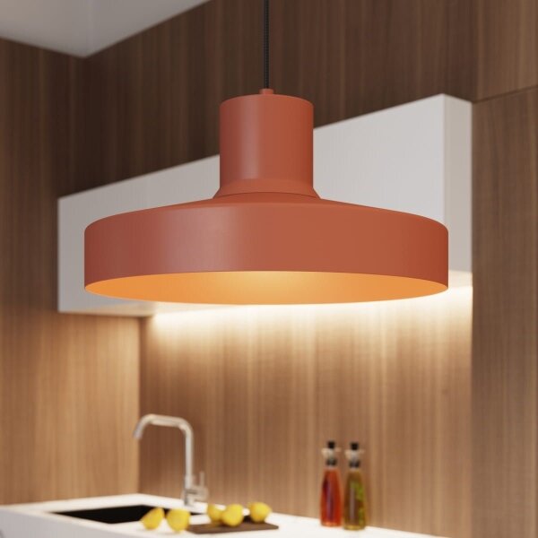 Sollux SL.1706 - Lustr na lanku BILO 1xE27/15W/230V pr. 35 cm oranžová
