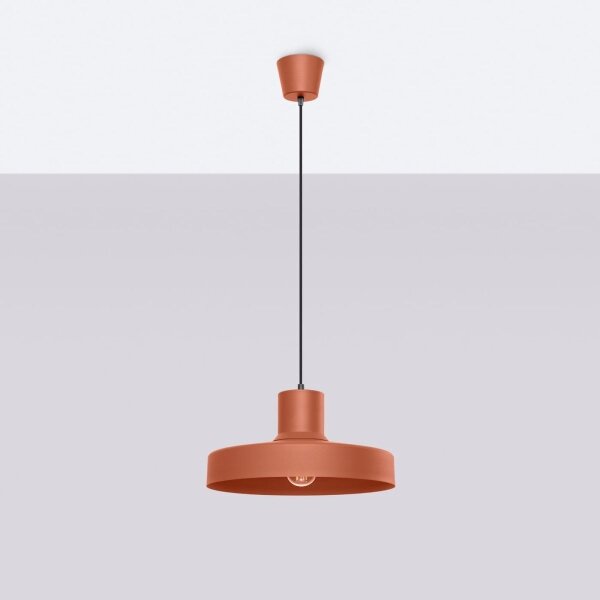 Sollux SL.1706 - Lustr na lanku BILO 1xE27/15W/230V pr. 35 cm oranžová