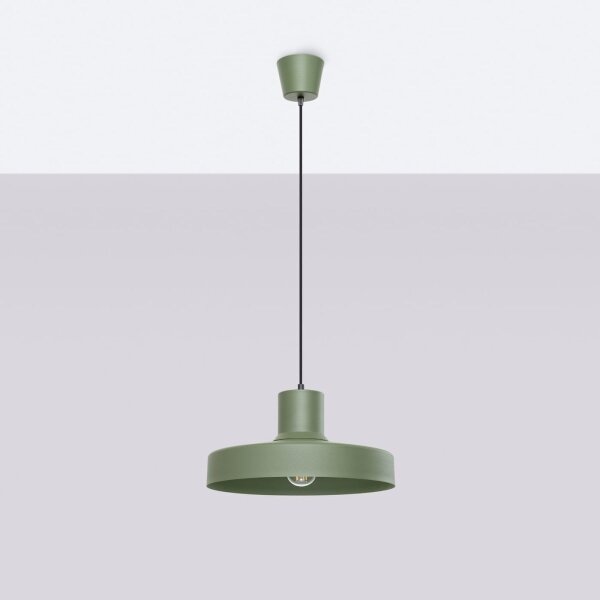 Sollux SL.1705 - Lustr na lanku BILO 1xE27/15W/230V pr. 35 cm zelená