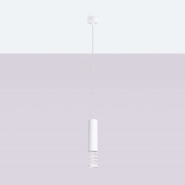 Sollux SL.1686 - Lustr na lanku LAMI 1xGU10/10W/230V bílá