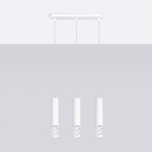 Sollux SL.1693 - Lustr na lanku LIRO 3xGU10/10W/230V bílá