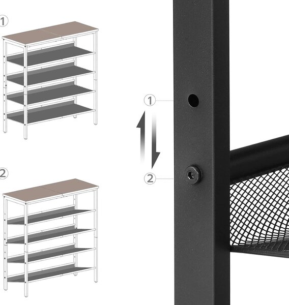 Botník Vasagle Melas 81 cm černý/šedý