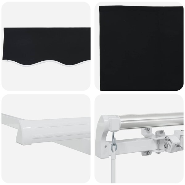 Stahovací markýza Černá 300 x 250 x 165 cm Polyester a hliník 3330033