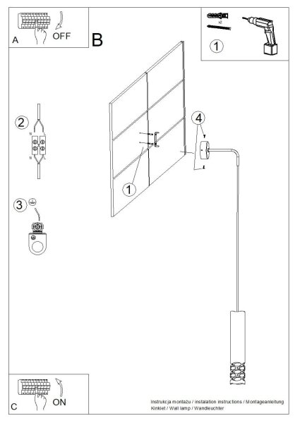 Sollux SL.1695 - Nástěnná lampa LIRO 1xGU10/10W/230V bílá