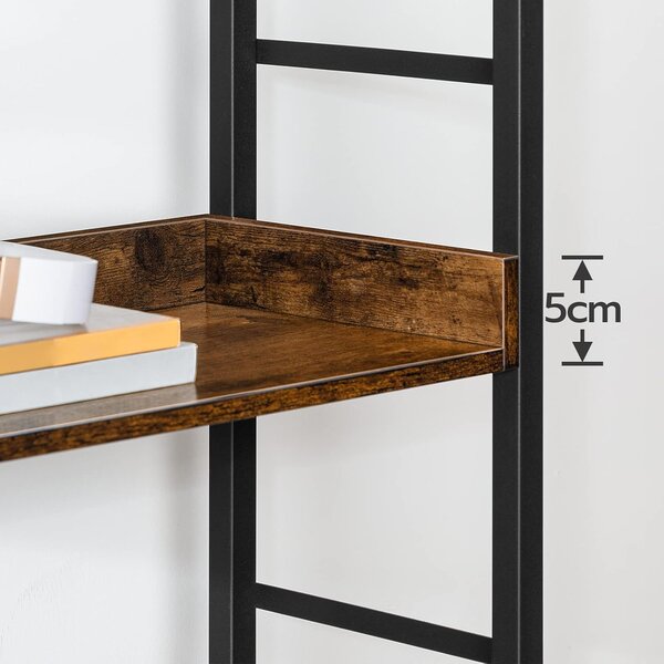 Knihovna Vasagle Selmon 60 cm hnědá/černá