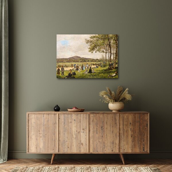 Obraz - French 19th Century, Race Course at Longchamps, reprodukce (70x50 cm)
