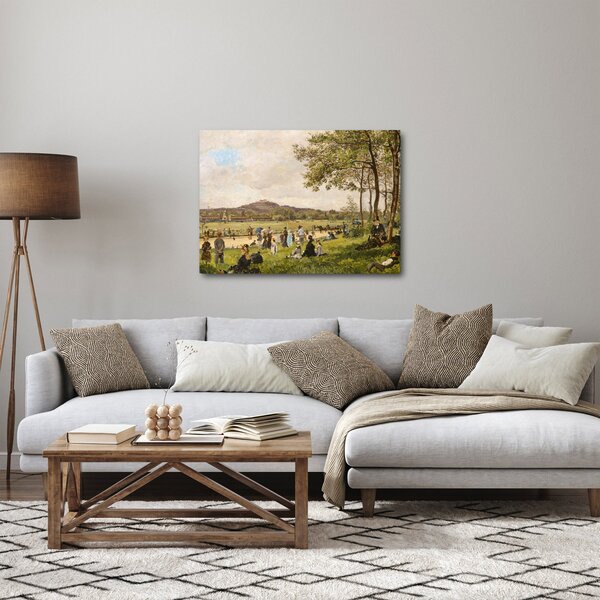 Obraz - French 19th Century, Race Course at Longchamps, reprodukce (70x50 cm)