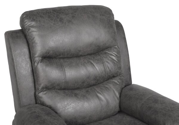 Relaxační polohovací TV křeslo HAVEN — látka, šedá, nosnost 130 kg