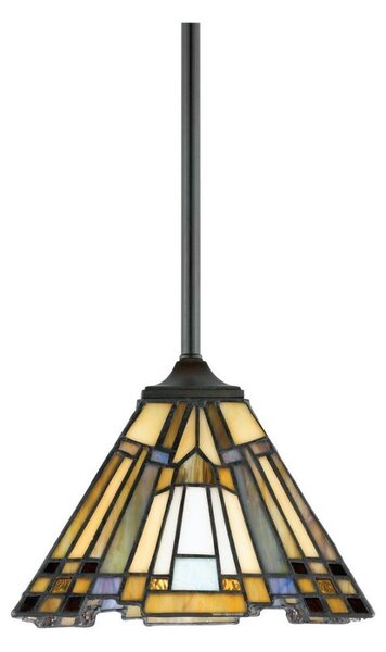 Elstead QZ-INGLENOOK-MP - Lustr na tyči Tiffany INGLENOOK 1xE27/100W/230V