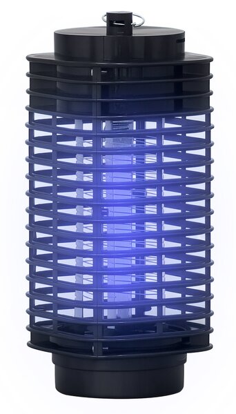 Outsunny Lampa proti komárům, elektrický zabiják komárů do interiéru a exteriéru, 3W LED, elektrický zabiják much s háčkem na zavěšení, lapač komárů