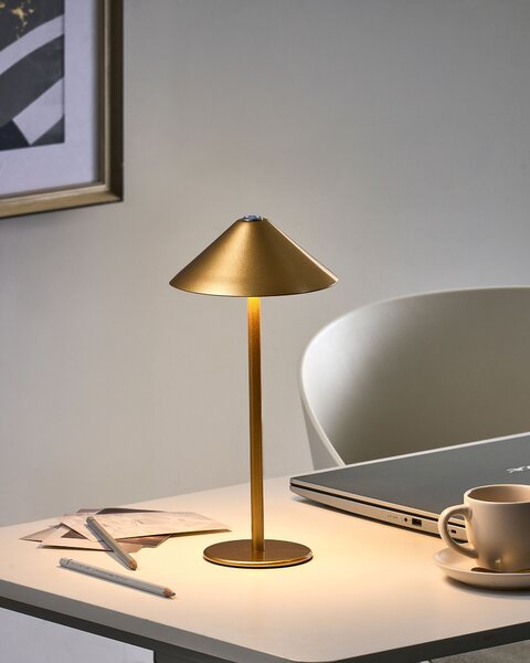 LED bezdrátová stolní lampa MODJO se stmívačem Kov Zlatá
