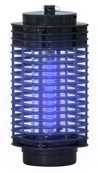 Outsunny Lampa proti komárům, elektrický zabiják komárů do interiéru a exteriéru, 3W LED, elektrický zabiják much s háčkem na zavěšení, lapač komárů
