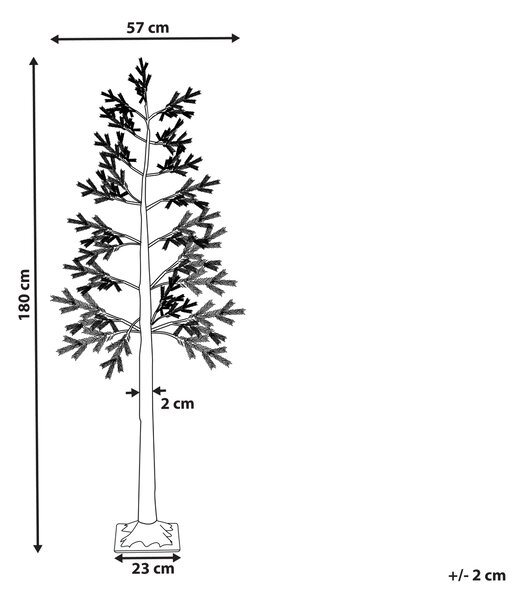 Venkovní dekorace LED ALBIONI Stromek 180 cm Bílá