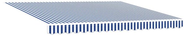 Stahovací markýza Modrá a bílá 400 × 300 cm Polyester a hliník 3330488