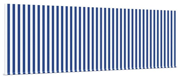 Stahovací markýza Modrá a bílá 400 × 300 cm Polyester a hliník 3330488