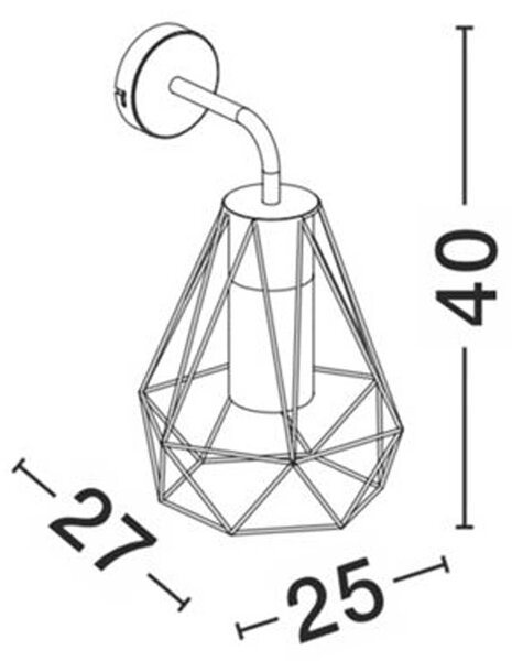 Nova Luce Isidora E27 nástěnné svítidlo