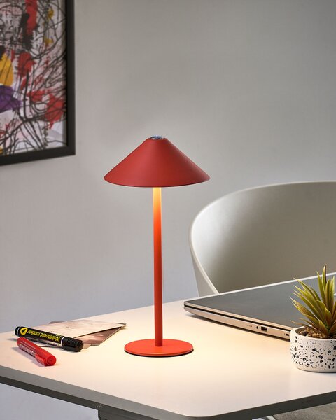 LED bezdrátová stolní lampa MODJO se stmívačem Kov Červená