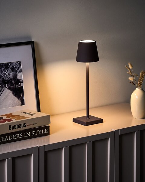 LED bezdrátová stolní lampa BACEIRO se stmívačem Kov Hnědá