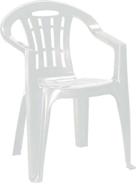 Keter Mallorca Stohovatelná židle, 58 × 56 × 79 cm, plast, bílá
