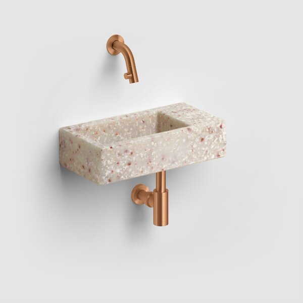 Clou Flush umyvadlo 36x18 cm obdélníkový klasický-na pult hnědá/béžová CL/03.81031