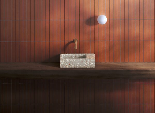 Clou Flush umyvadlo 36x18 cm obdélníkový klasický-na pult hnědá/béžová CL/03.81031